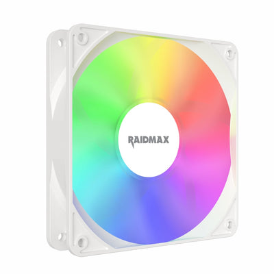 Raidmax NVX120FWDC4 120mm 3pin ARGB 4in1 Fan – White Raidmax