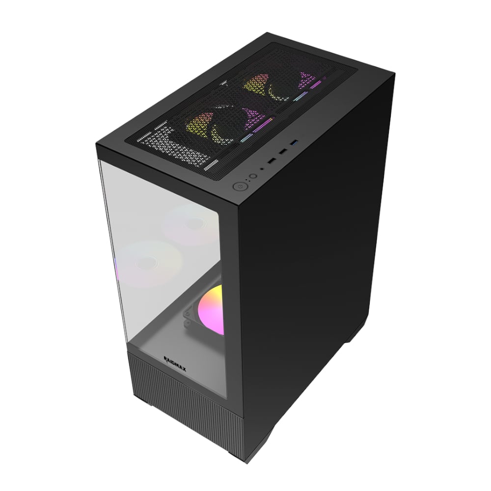 Raidmax I802 AIR E-ATX |ATX | Micro-ATX | Mini-ITX RGB Mid-Tower Gaming Chassis – Black Raidmax