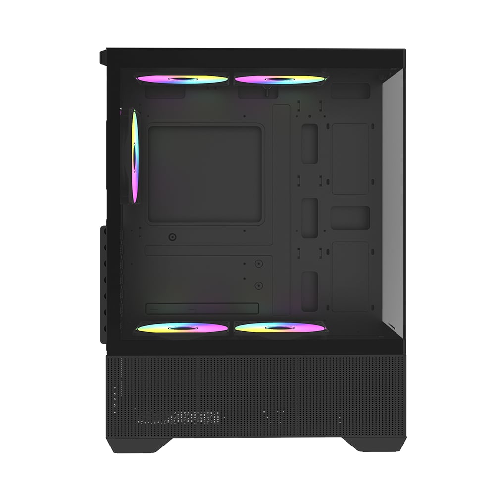 Raidmax I802 AIR E-ATX |ATX | Micro-ATX | Mini-ITX RGB Mid-Tower Gaming Chassis – Black Raidmax