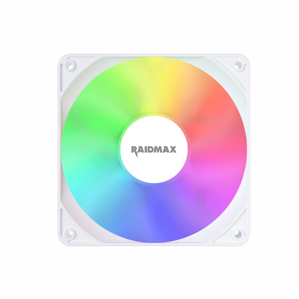 Raidmax NVX120FWDC4 120mm 3pin ARGB 4in1 Fan – White Raidmax