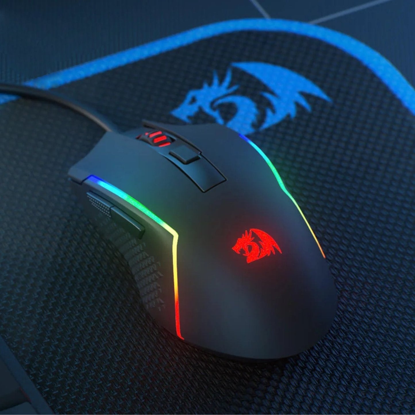 Redragon M616 TRIDENT 10000DPI RGB Gaming Mouse – Black REDRAGON