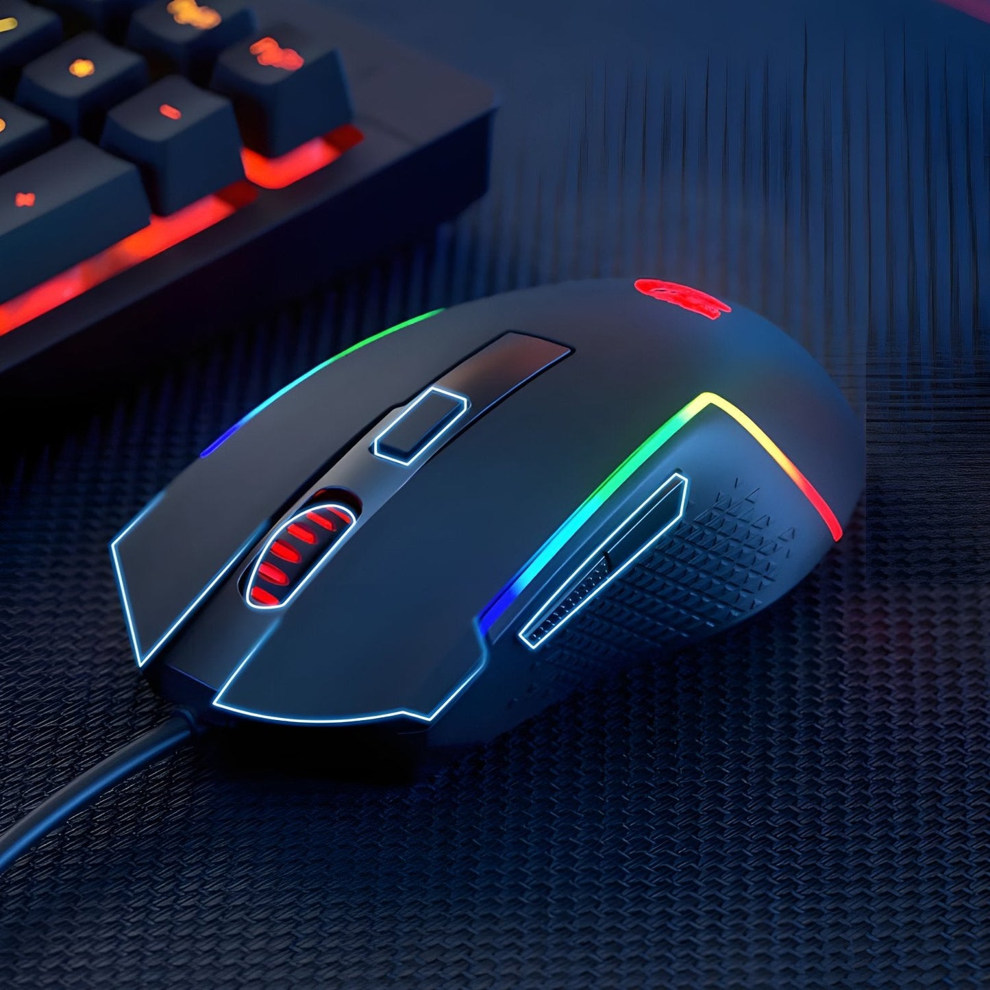Redragon M616 TRIDENT 10000DPI RGB Gaming Mouse – Black REDRAGON