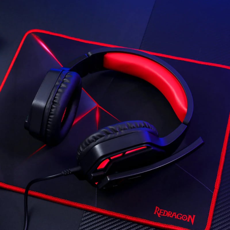 REDRAGON Over-Ear THEMIS Aux Gaming Headset – Black Redragon