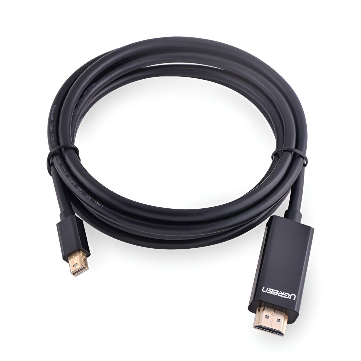 UGREEN Mini DisplayPort Male to 4K@30Hz HDMI Cable 1.5m – Black Ugreen