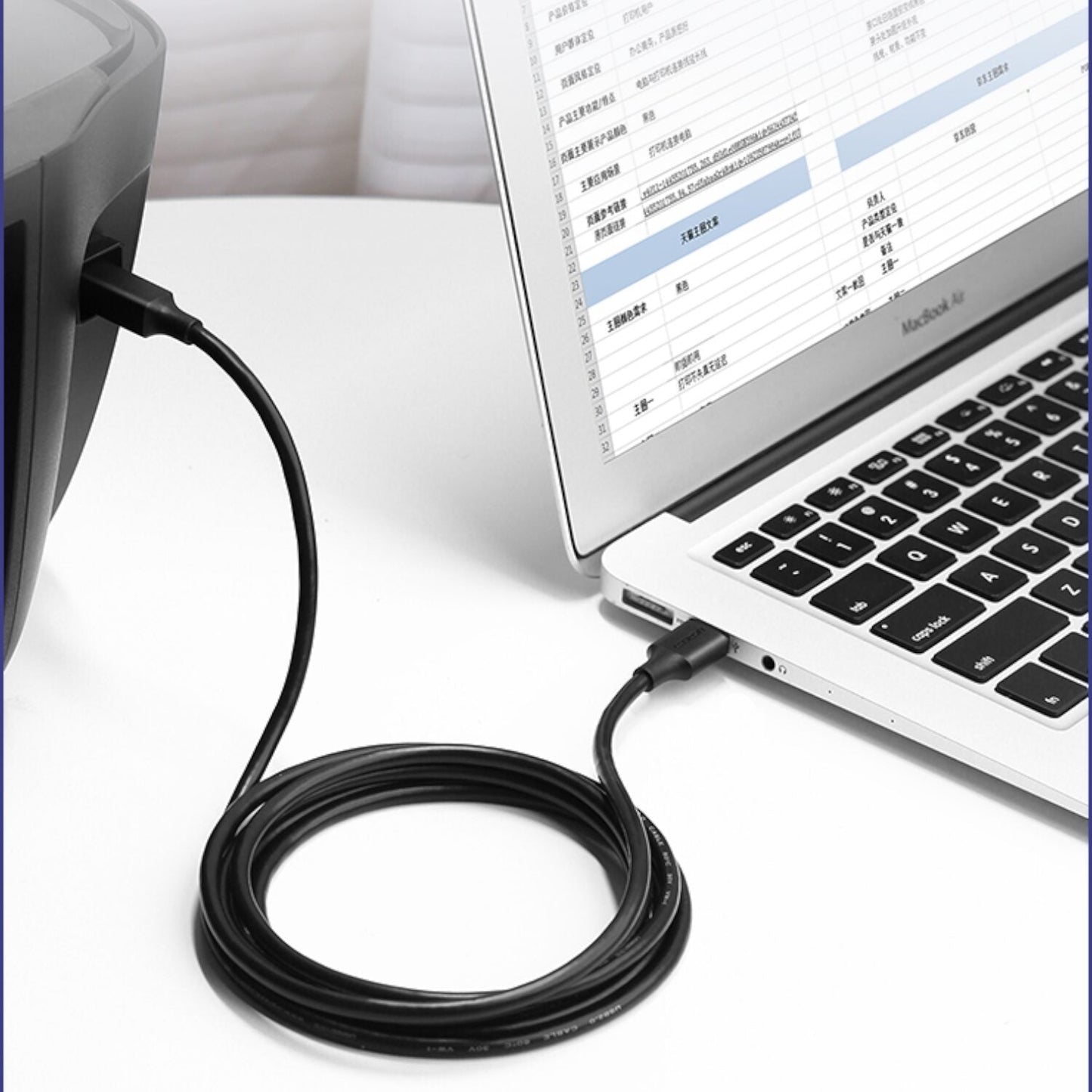 UGREEN US135 USB 2.0 to USB-B Printer Cable, 480Mbps – 3m Ugreen