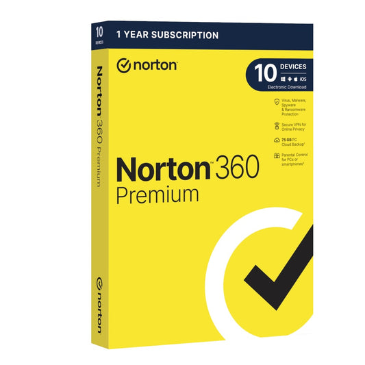 Norton 360 Premium (10 Device/Up to 75GB) Norton