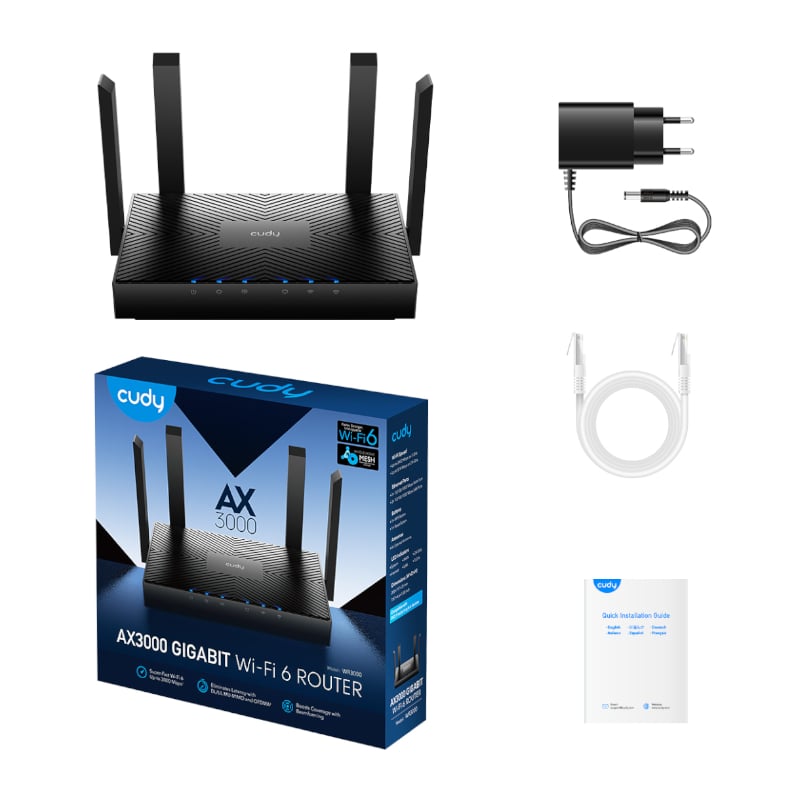 Cudy AX3000 Gigabit Wi-Fi 6 Mesh Router Cudy